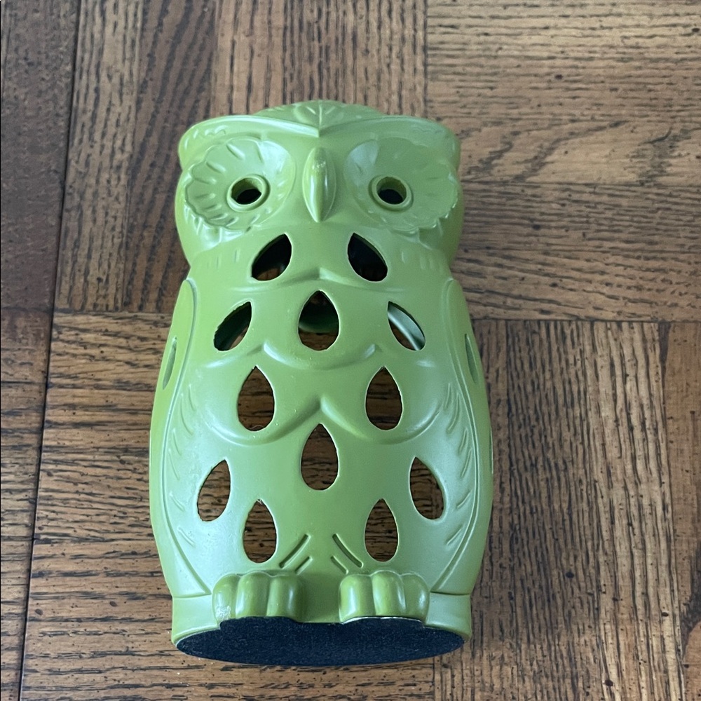 Green Owl Tea Light Candle Holder
